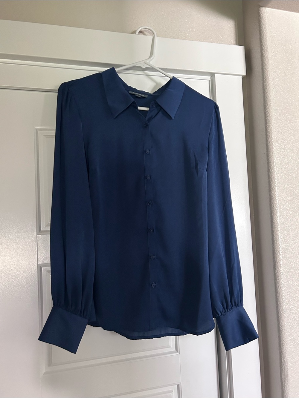 Modcloth Navy Button-Down Blouse